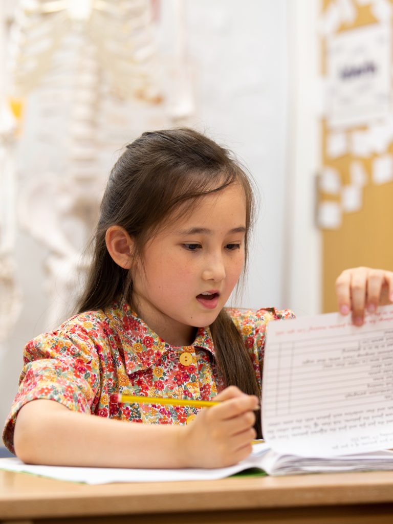 girl studying