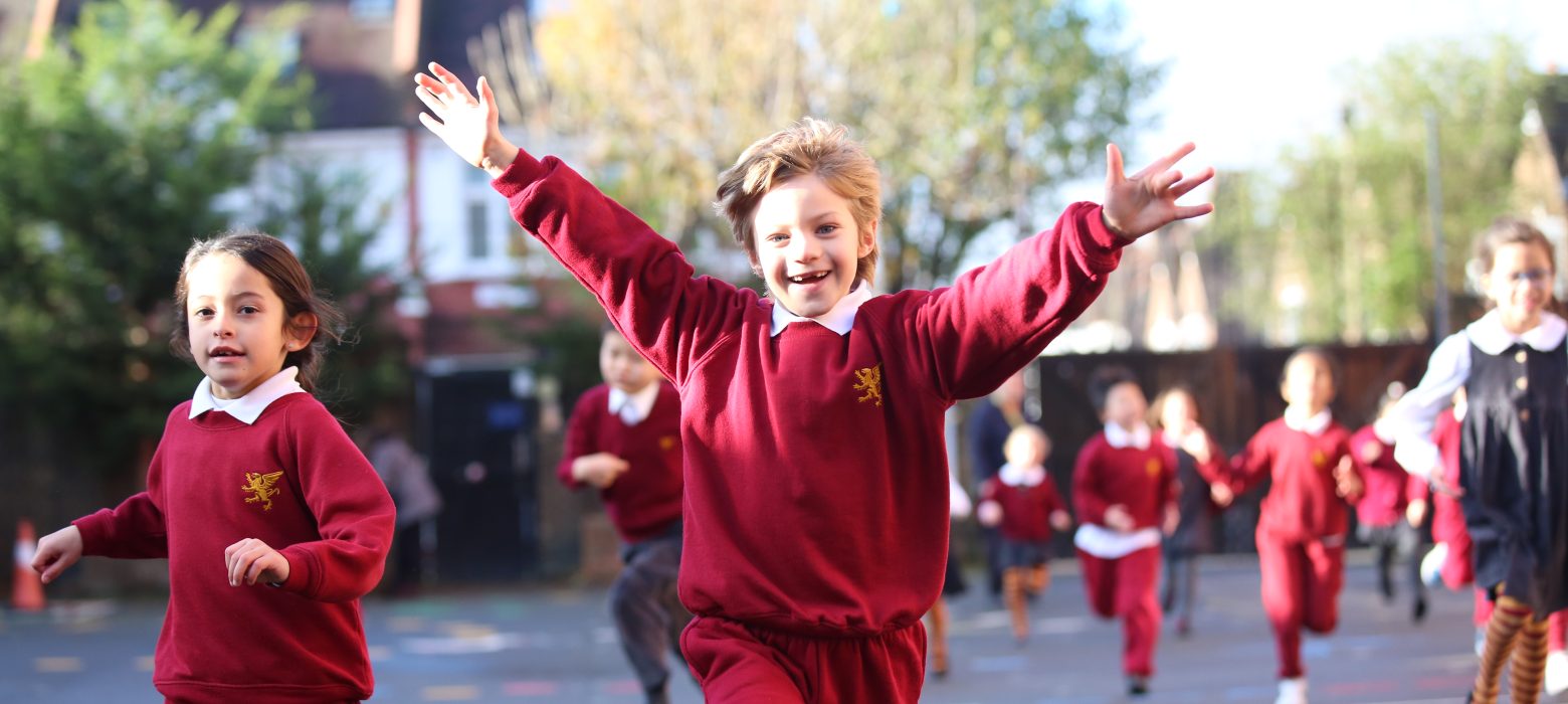 students running