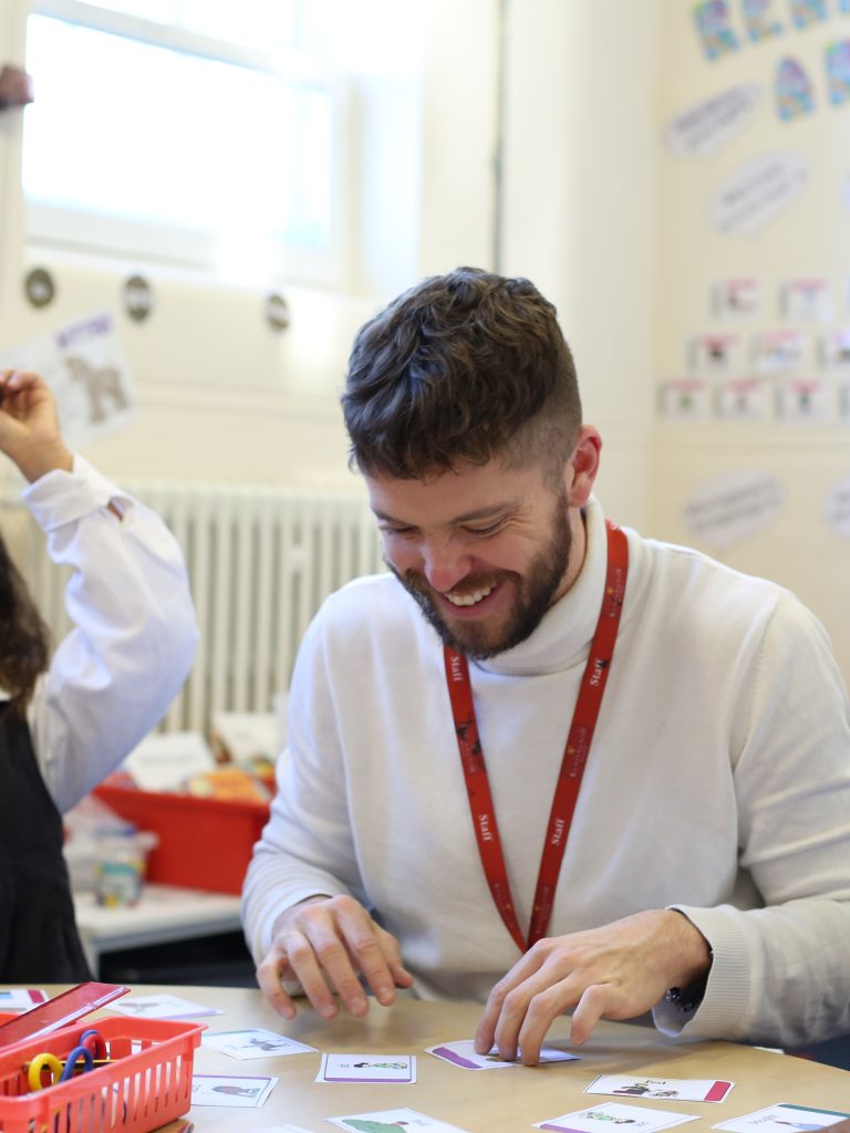 students with their teacher