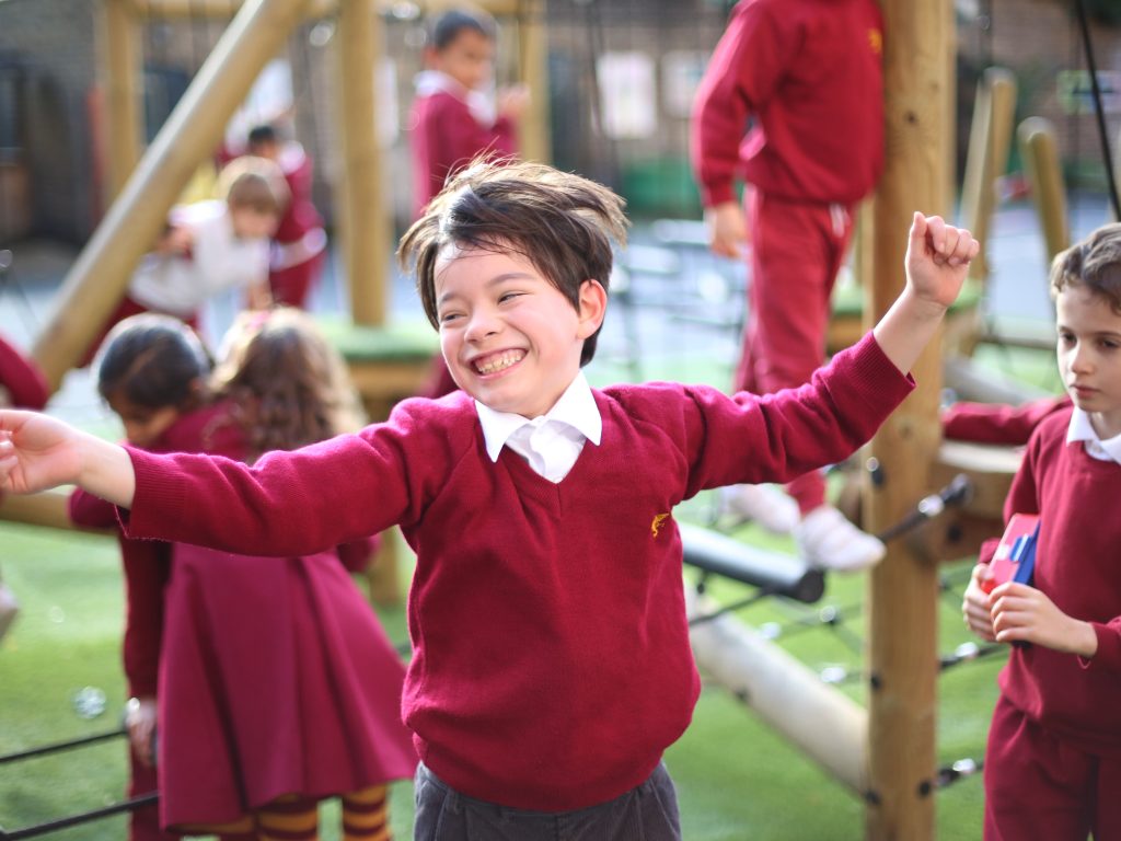 cheering child