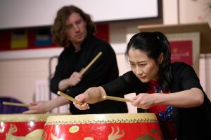 BeiBei Wang performing at Chinese New Year party