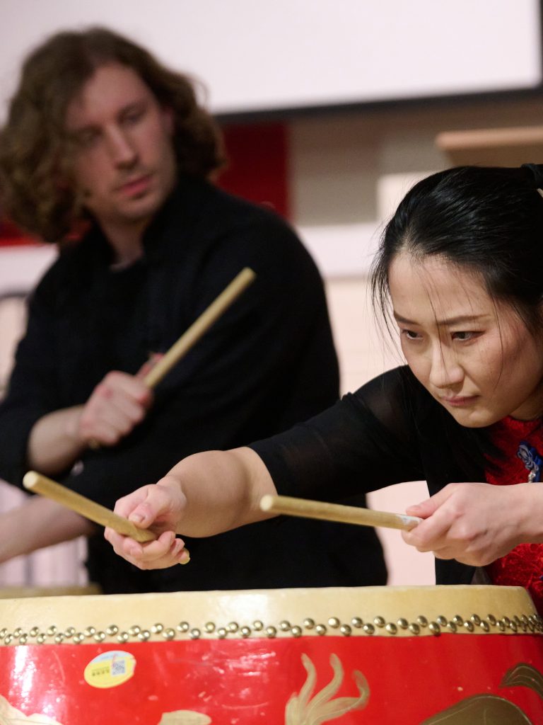 BeiBei Wang performing at Chinese New Year party