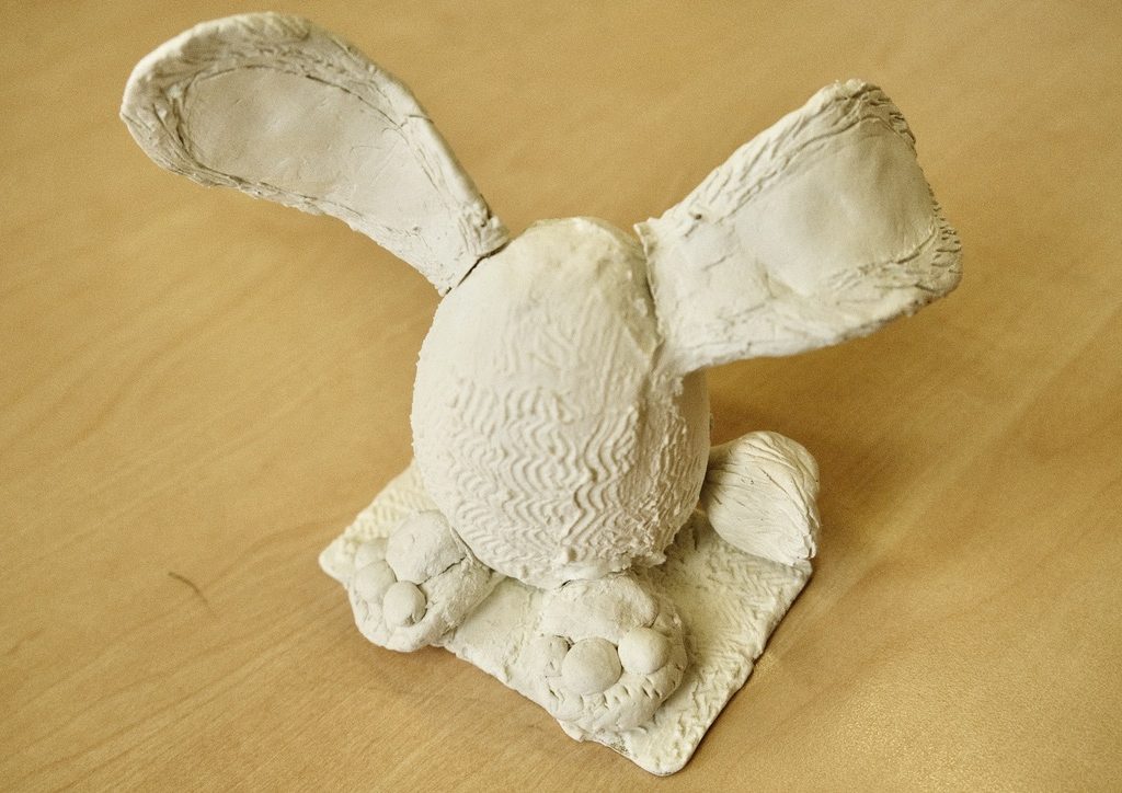 clay bunny creation