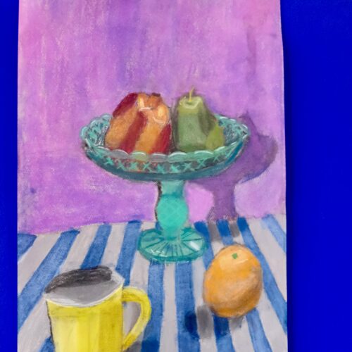 fruit in a bowl painting
